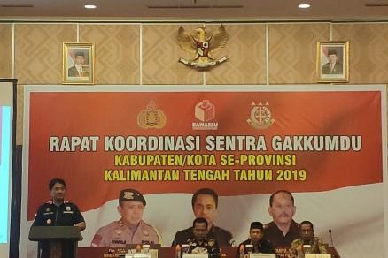 RAPAT KOORDINASI SENTRA GAKKUMDU KABUPATEN/KOTA SE-PROVINSI KALIMANTAN TENGAH TAHUN 2019