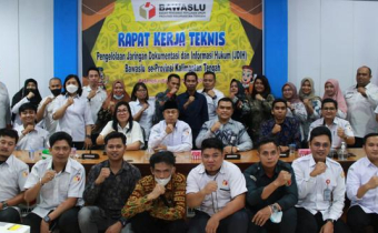 Bawaslu Kotim Hadiri Rapat Kerja Teknis Pengelolaan Jaringan Dokumentasi dan Informasi Hukum (JDIH) Bawaslu se-Provinsi Kalimantan Tengah