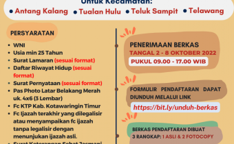 PENGUMUMAN PERPANJANGAN PENDAFTARAN PANWASLU KECAMATAN KABUPATEN KOTAWARINGIN TIMUR